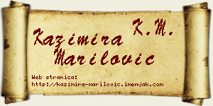 Kazimira Marilović vizit kartica